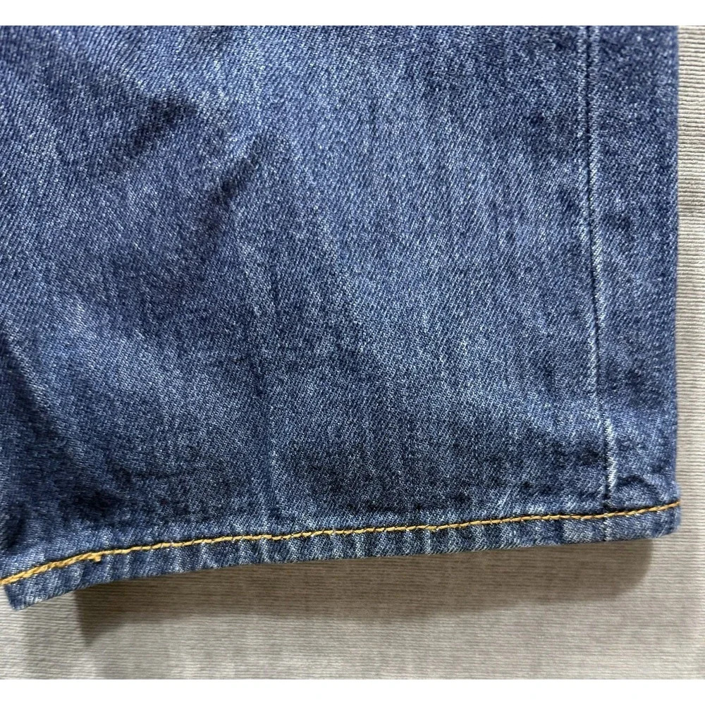 Levi's 501 Jeans Men 36x34 Blue Button Fly Straight Original Dark Wash American